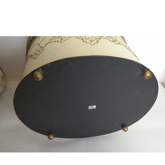 Vintage Decorative Footed Embossed Metal Nesting Box Tin Made In India - Picture 8 of 9